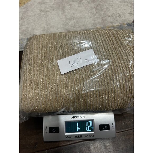 Cache Pencil Maxi Skirt Metallic Ribbed Size 6 Flat Front Elegant Evening Wear - Picture 9 of 9